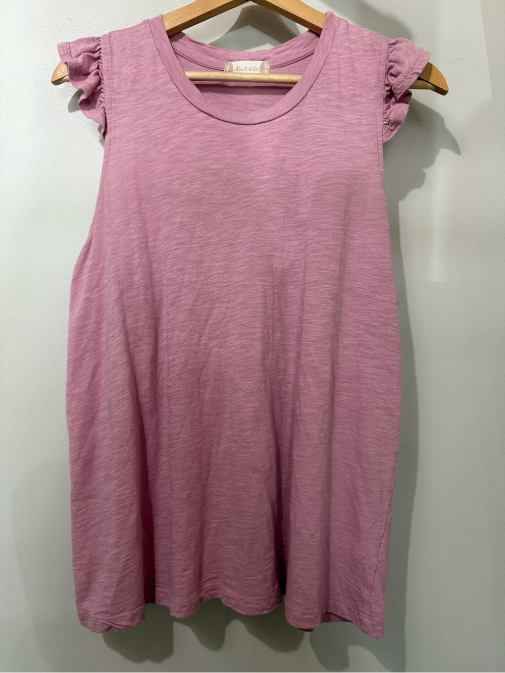 Altar'd State Pink Flutter Sleeve Tank